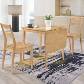 Sarasota Wooden Drop Leaf Dining Table With 4 Chairs In Oak