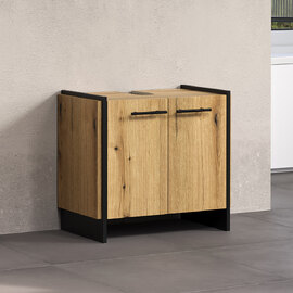 Sarlon Wooden Vanity Unit in Evoke Oak