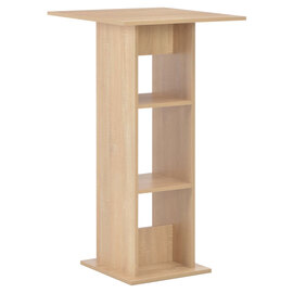 Sasha Square Wooden Bar Table In Oak