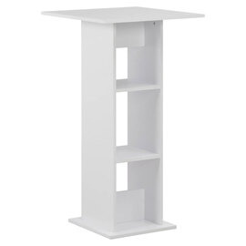 Sasha Square Wooden Bar Table In White