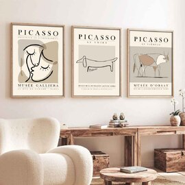 Satori Wooden 20x30cm Sketches Art of Frame Set of 3 in Multicolour