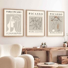 Satori Wooden 30x40cm Muse Art of Frame Set of 3 in Multicolour