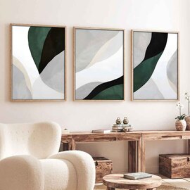Satori Wooden 30x40cm Nordic Forest Art of Frame Set of 3 in Multicolour