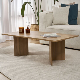 Savella Rectangular Wooden Coffee Table in Oak