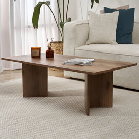 Savella Rectangular Wooden Coffee Table in VNT Walnut