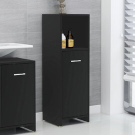 Sayreville Wooden Bathroom Cabinet With 1 Door - Black
