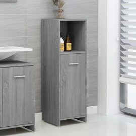 Sayreville Wooden Bathroom Cabinet With 1 Door - Grey Sonoma