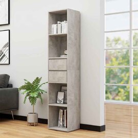 Sayreville Wooden Bathroom Cabinet With 2 Drawers - Concrete Grey