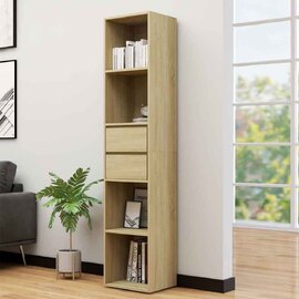 Sayreville Wooden Bathroom Cabinet With 2 Drawers - Sonoma Oak