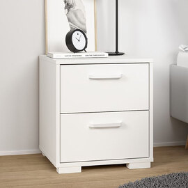 Sayreville Wooden Bedside Cabinet With 2 Drawers In White