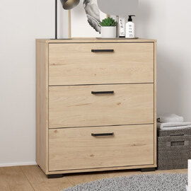 Sayreville Wooden Chest Of 3 Drawers In Jackson Hickory