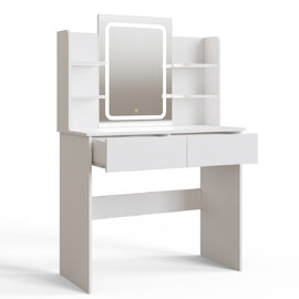 Sayreville Wooden Dressing Table Set In White