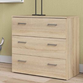 Scalia Wooden Chest Of 3 Drawers In Oak