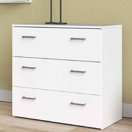 Scalia Wooden Chest Of 3 Drawers In White
