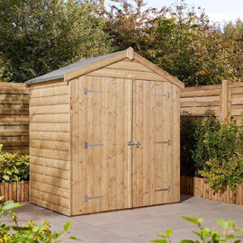Schijndel Small Wooden Garden Apex Shed With 2 Doors In Natural