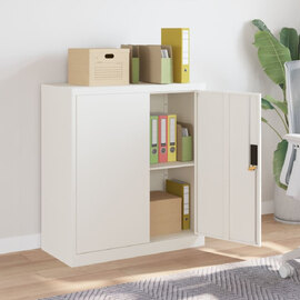 Schriever Steel Office Filing Cabinet In White
