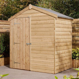 Schijndel Medium Wooden Garden Apex Shed With 1 Door In Natural