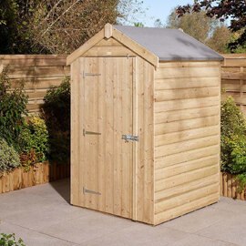 Schijndel Small Wooden Garden Apex Shed With 1 Door In Natural