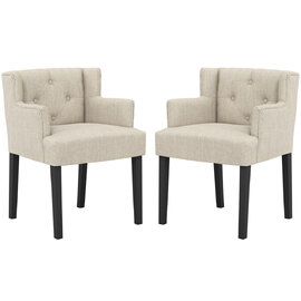 Seattle Stone Fabric Dining Chairs - Pair