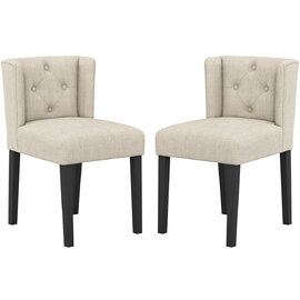 Seattle Stone Fabric Dining Chairs Without Arms - Pair