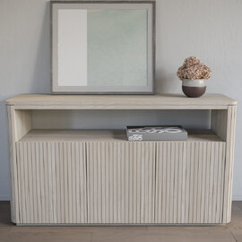 Sedalia Wooden Storage Cabinet In Whitewash