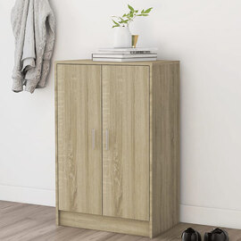 Seiji Wooden Shoe Storage Cabinet With 2 Doors In Sonoma Oak