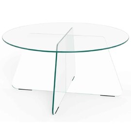 Selbyville Glass Round Coffee Table - Clear