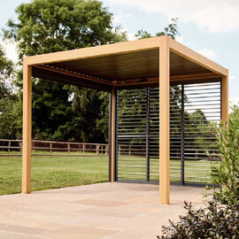 Selma Aluminium Garden Gazebo In Natural