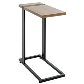 Senatobia Wooden End Table With Black Frame In Natural