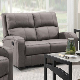 Seoul Fabric Recliner 2 Seater Sofa In Taupe
