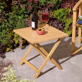 Cultivate Square Folding Side Table in Natural