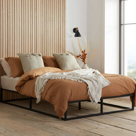 Shao Metal King Size Bed In Black