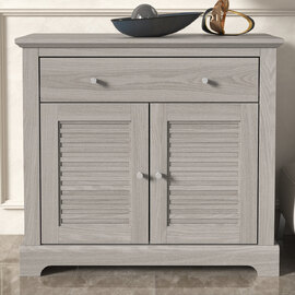Shelby Wooden Sideboard With 2 Doors 1 Drawer In Warm Grey