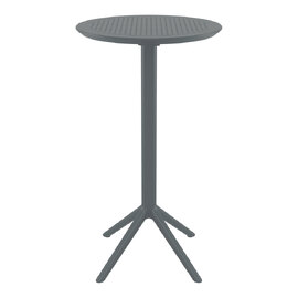 Shipley 60cm Polypropylene Bar Table In Dark Grey