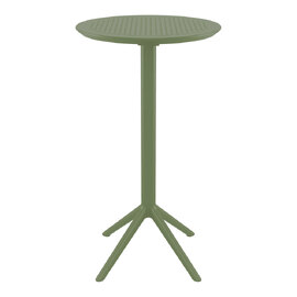 Shipley 60cm Polypropylene Bar Table In Olive Green
