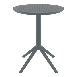 Shipley 60cm Polypropylene Outdoor Dining Table In Dark Grey
