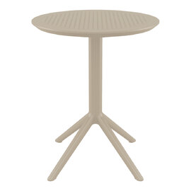 Shipley 60cm Polypropylene Outdoor Dining Table In Taupe