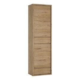 Sholka Wooden Narrow Storage Cabinet With 2 Door 2 Drawer In Oak