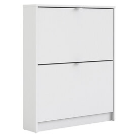 Shovy Wooden Shoe Cabinet With 2 Doors And 1 Layer In White
