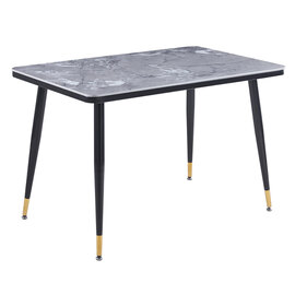 Sion Sintered Ceramic Stone Dining Table In Grey Effect