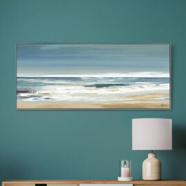 Smyrna Canvas Wall Art In Dark Grey Frame
