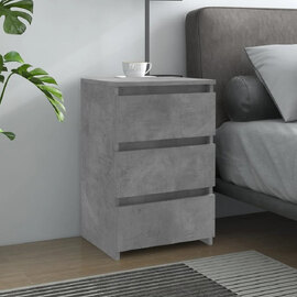 Smyrna Wooden Chest Of 3 Drawers - Concrete Grey