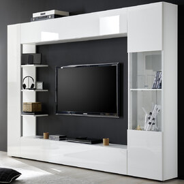 Solana High Gloss Entertainment Unit In White
