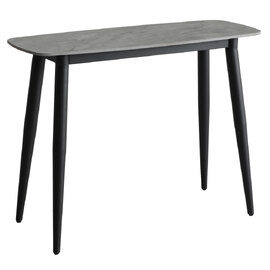 Solomona Ceramic Rectangular Console Table In Ruibei Grey