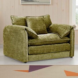 Somera Fabric 1 Seater Sofa in Green