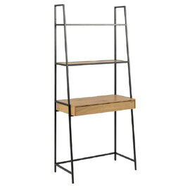 Sparks Wooden Bookcase With 1 Drawer In Oak And Black