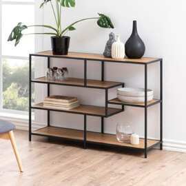 Sparks Wooden Bookcase With 4 Shelves In Matt Wild Oak
