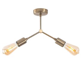 Sparrow 2 Light Metal Ceiling Light in Vintage