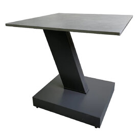 Spartanburg Sintered Stone Ceramic Side Table In Matte Grey
