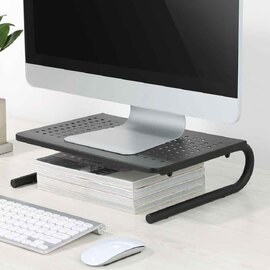 Stanmore Steel Monitor Stand Riser in Black